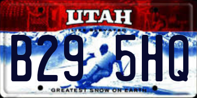 UT license plate B295HQ