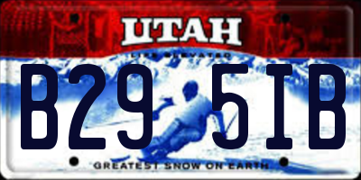 UT license plate B295IB