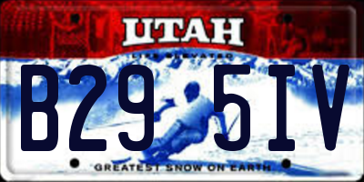 UT license plate B295IV