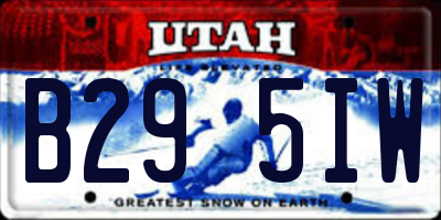 UT license plate B295IW