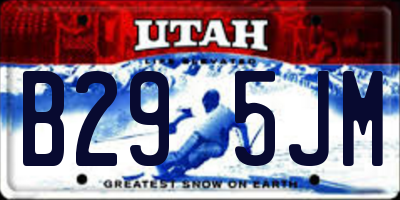 UT license plate B295JM