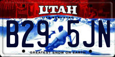 UT license plate B295JN