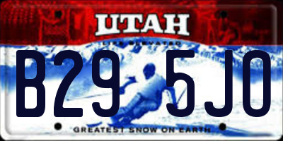 UT license plate B295JO