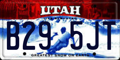 UT license plate B295JT