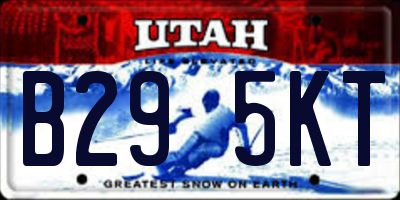 UT license plate B295KT