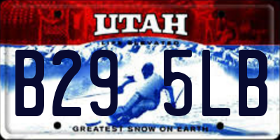 UT license plate B295LB