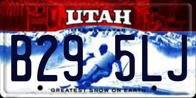 UT license plate B295LJ