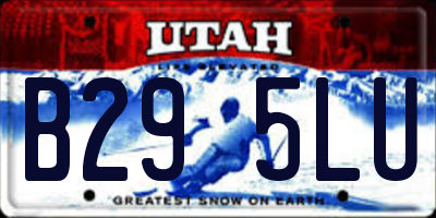 UT license plate B295LU