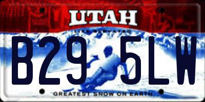 UT license plate B295LW