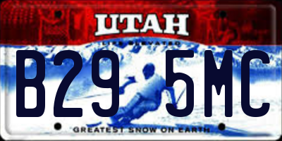 UT license plate B295MC