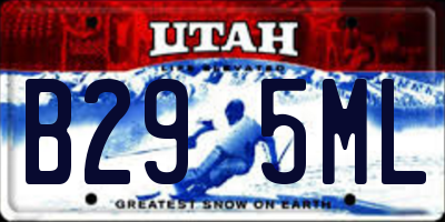 UT license plate B295ML