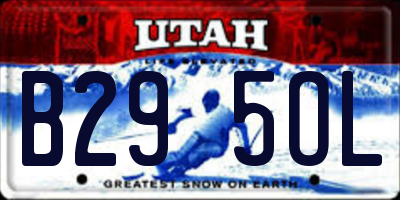 UT license plate B295OL