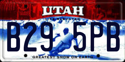 UT license plate B295PB