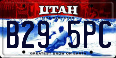 UT license plate B295PC