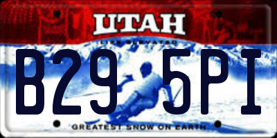 UT license plate B295PI