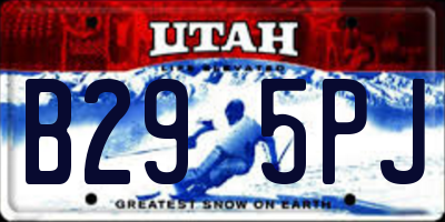 UT license plate B295PJ