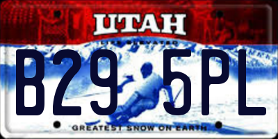 UT license plate B295PL