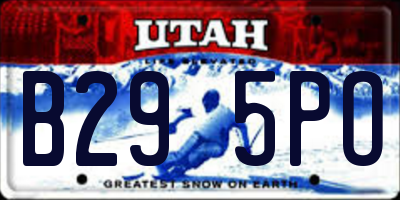 UT license plate B295PO