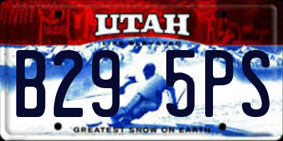 UT license plate B295PS