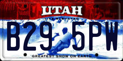 UT license plate B295PW