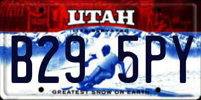 UT license plate B295PY