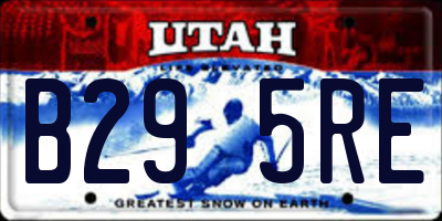 UT license plate B295RE