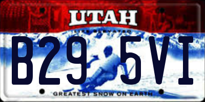 UT license plate B295VI