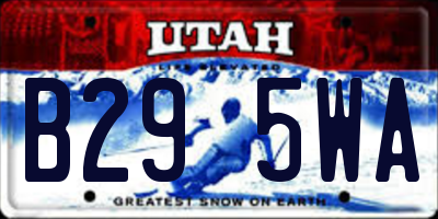 UT license plate B295WA