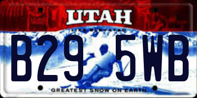 UT license plate B295WB