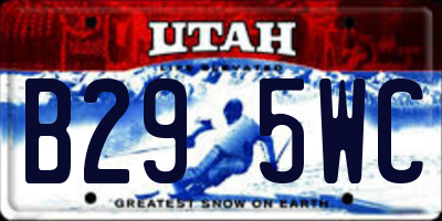 UT license plate B295WC