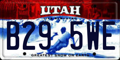 UT license plate B295WE