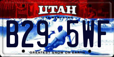 UT license plate B295WF