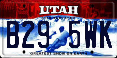 UT license plate B295WK
