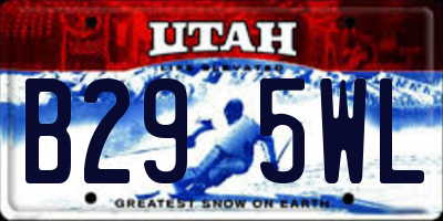 UT license plate B295WL