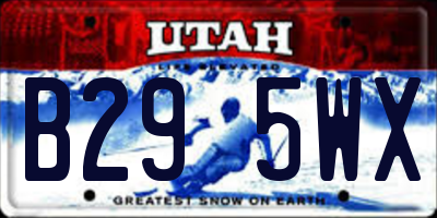 UT license plate B295WX