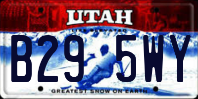 UT license plate B295WY