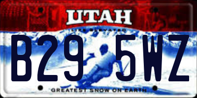 UT license plate B295WZ