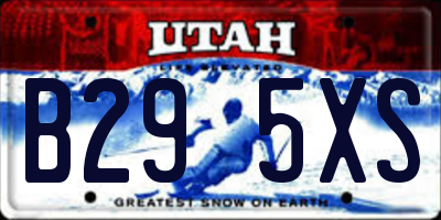 UT license plate B295XS
