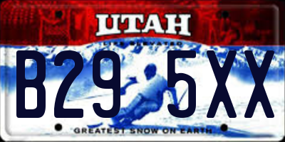 UT license plate B295XX