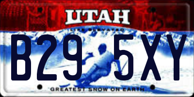 UT license plate B295XY