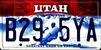 UT license plate B295YA