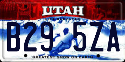 UT license plate B295ZA