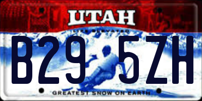 UT license plate B295ZH