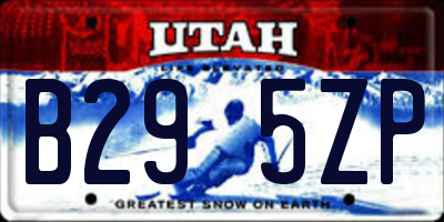 UT license plate B295ZP