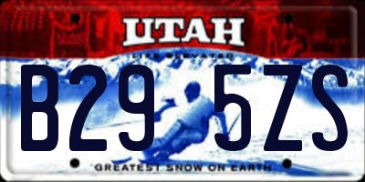UT license plate B295ZS