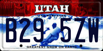 UT license plate B295ZW