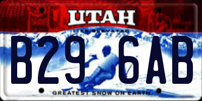 UT license plate B296AB