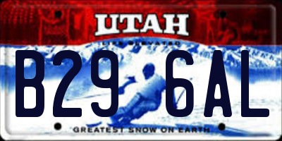 UT license plate B296AL
