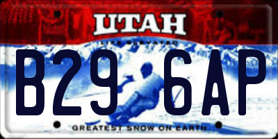 UT license plate B296AP