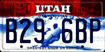 UT license plate B296BP